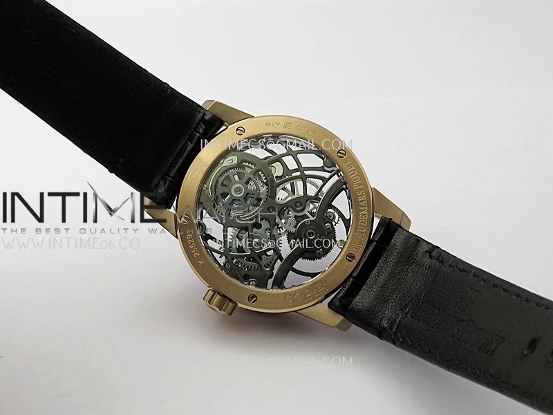 Code 11.59 26600OR RG APPF Best Edition Black Skeleton Dial On Black Leather Strap Asian Tourbillon